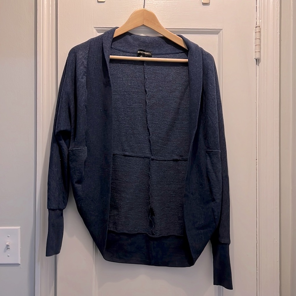 Inspired Hearts Cotton Blend Open Cardigan Like New